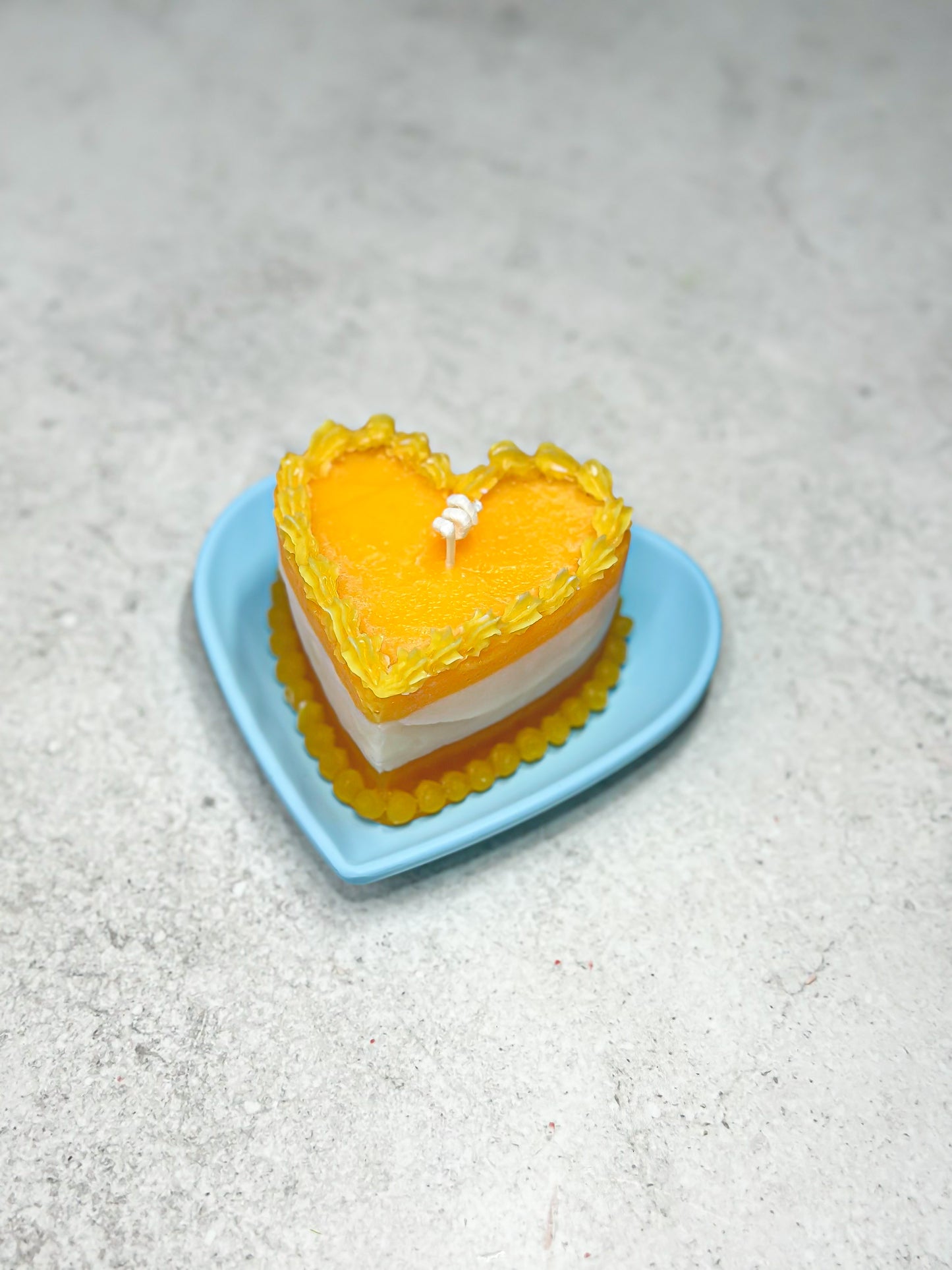 Heart Cake Candle “ MANGO “