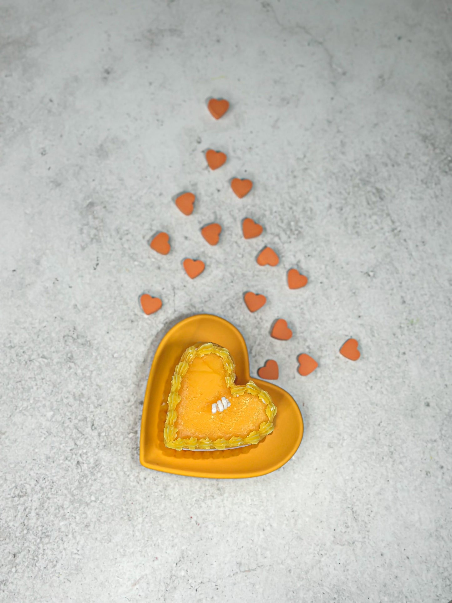 Heart Cake Candle “ MANGO “