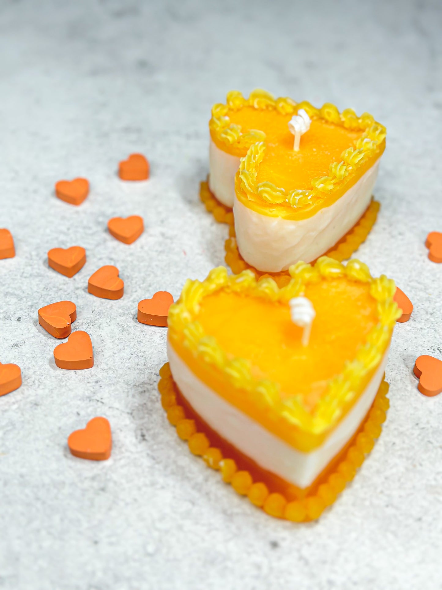 Heart Cake Candle “ MANGO “