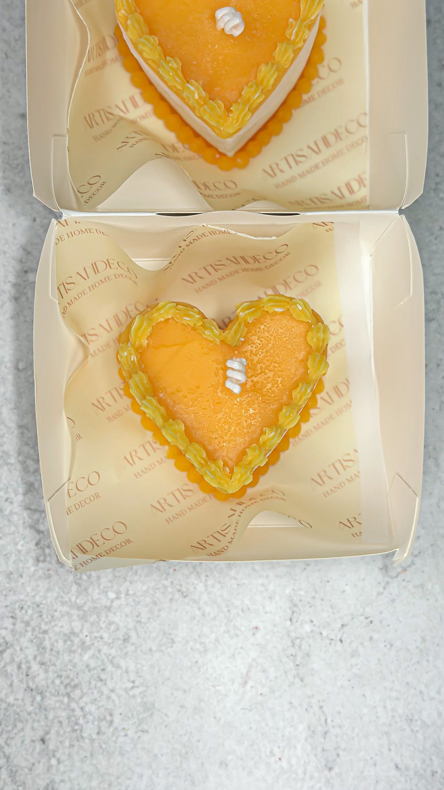 Heart Cake Candle “ MANGO “