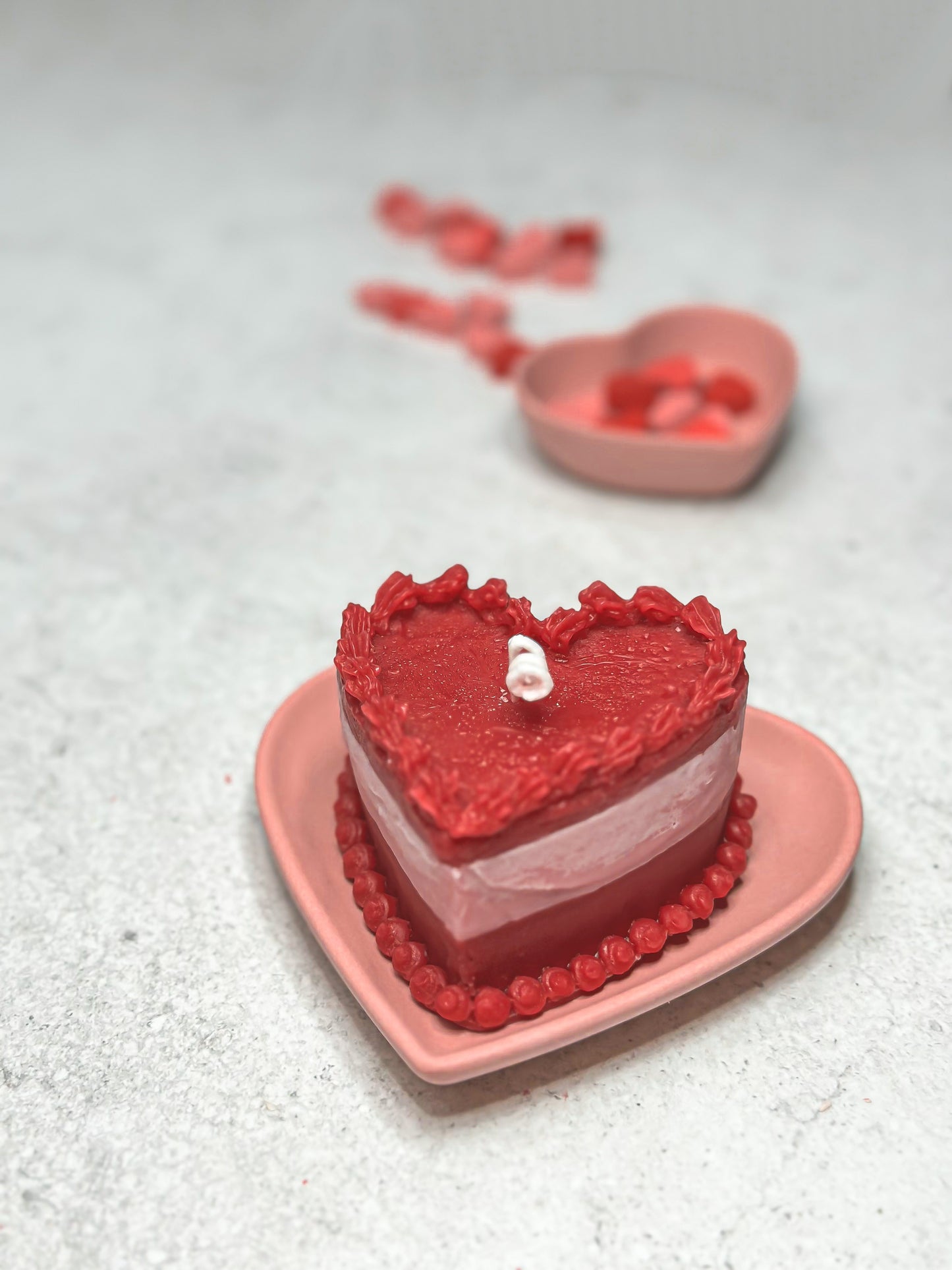 Heart Cake Candle “ RED VELVET “