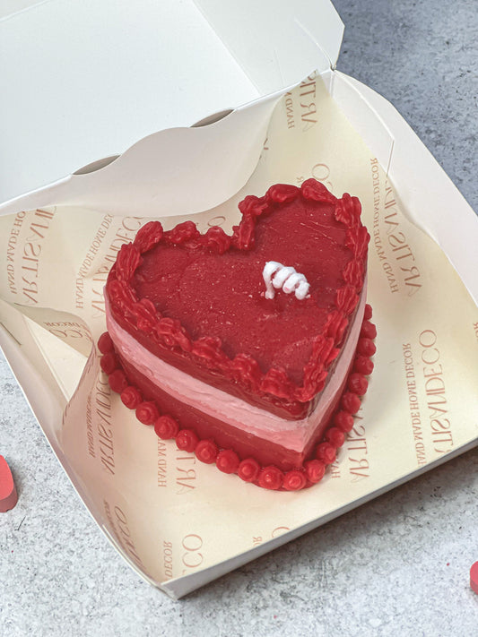 Heart Cake Candle “ RED VELVET “