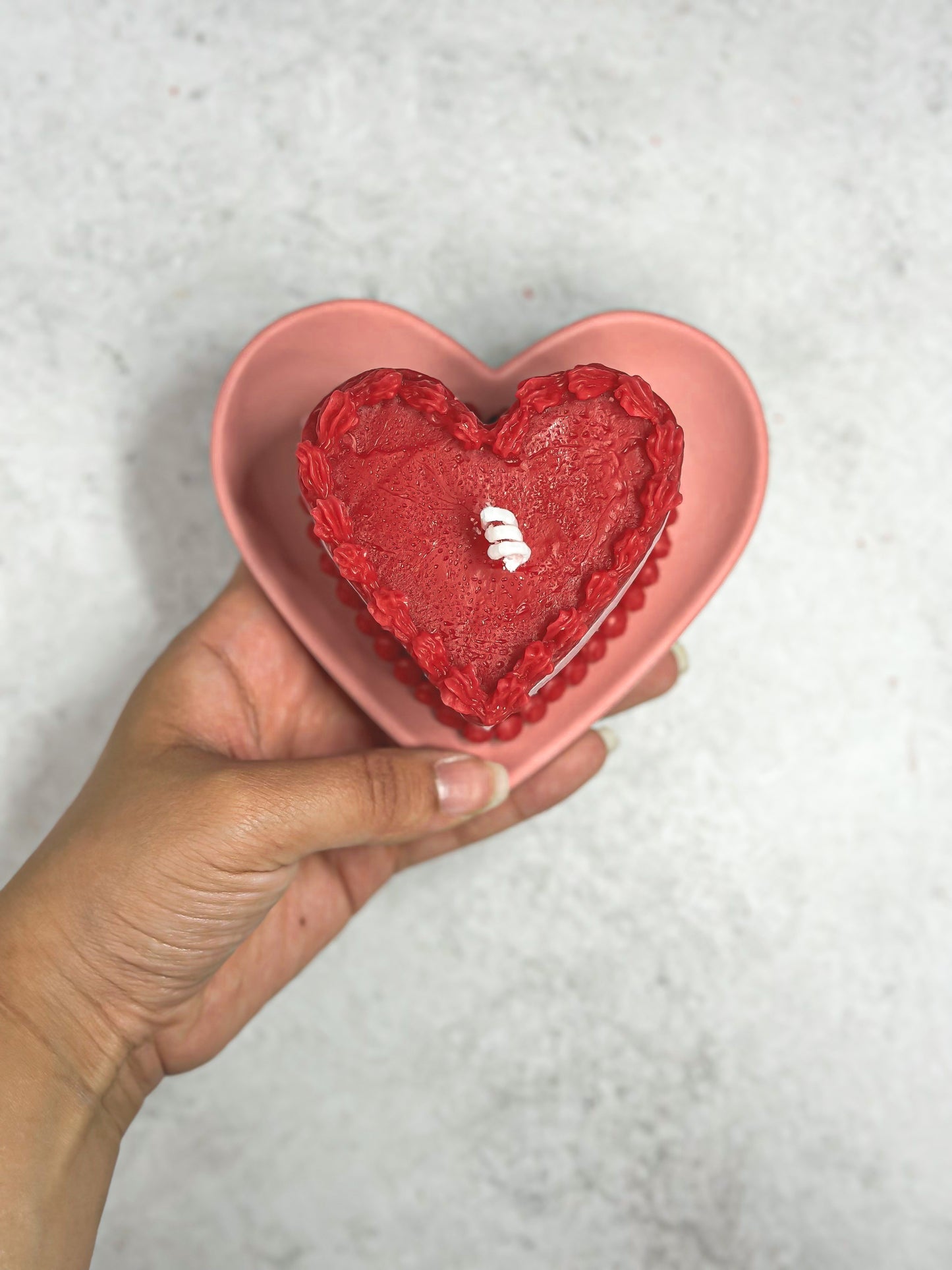 Heart Cake Candle “ RED VELVET “