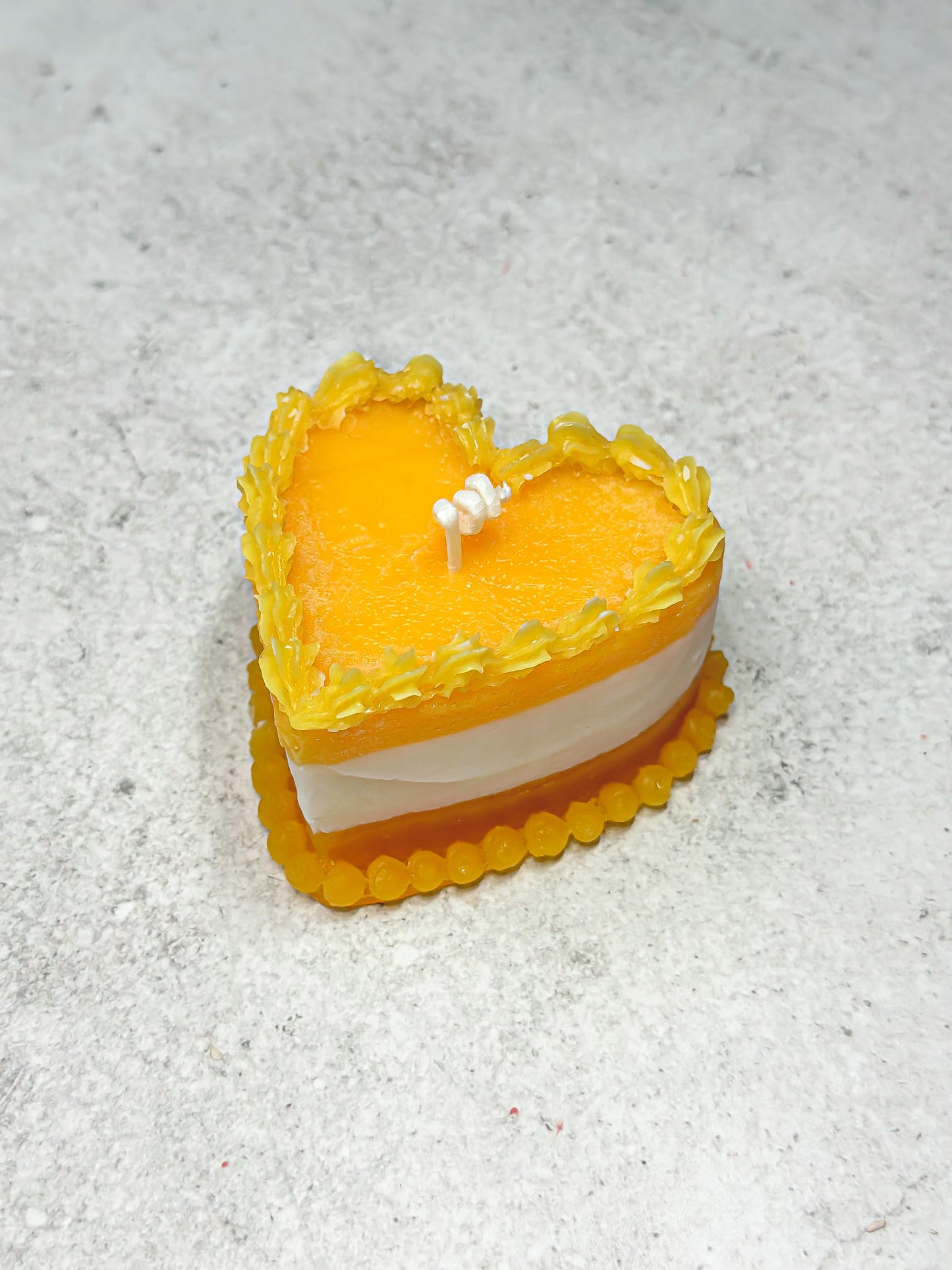 Heart Cake Candle “ MANGO “